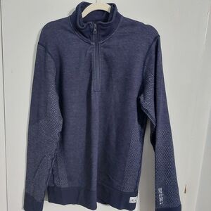 Asics Men's Dark Blue Zip-Up Sweater